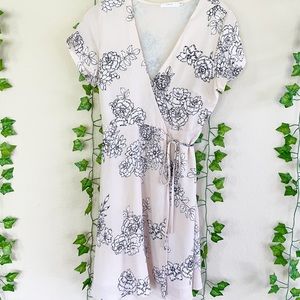 Lush Floral Wrap Dress -Size S